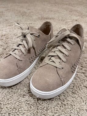 TOMS Neutral Suede Lace-Up Sneakers - Taupe